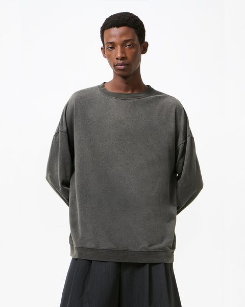 SLACK SWEATSHIRT  Washed Black Rogue Loopback