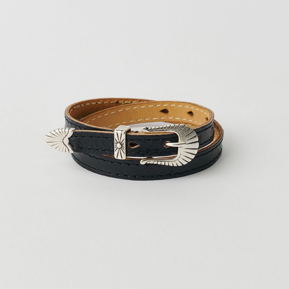≪OUR LEGACY≫ カウボーイラップアラウンド ブラウン/ブラック OUR LEGACY - COWBOY WRAP AROUND Deep Black Leather | River