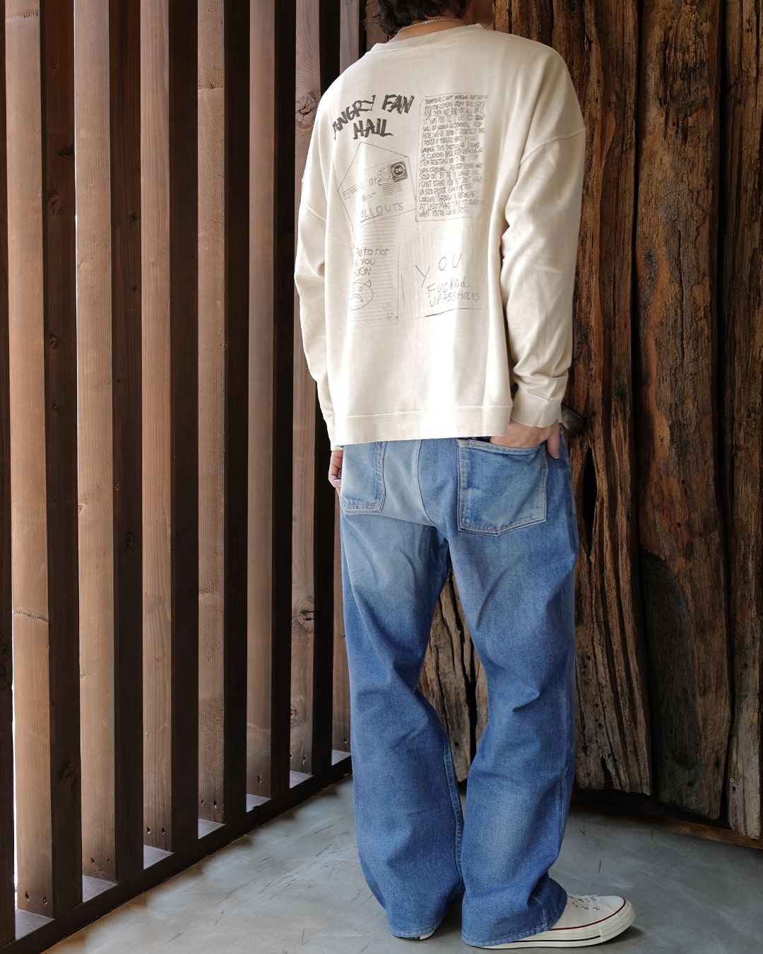 SLACK SWEATSHIRT  Angry Fan Mail Print