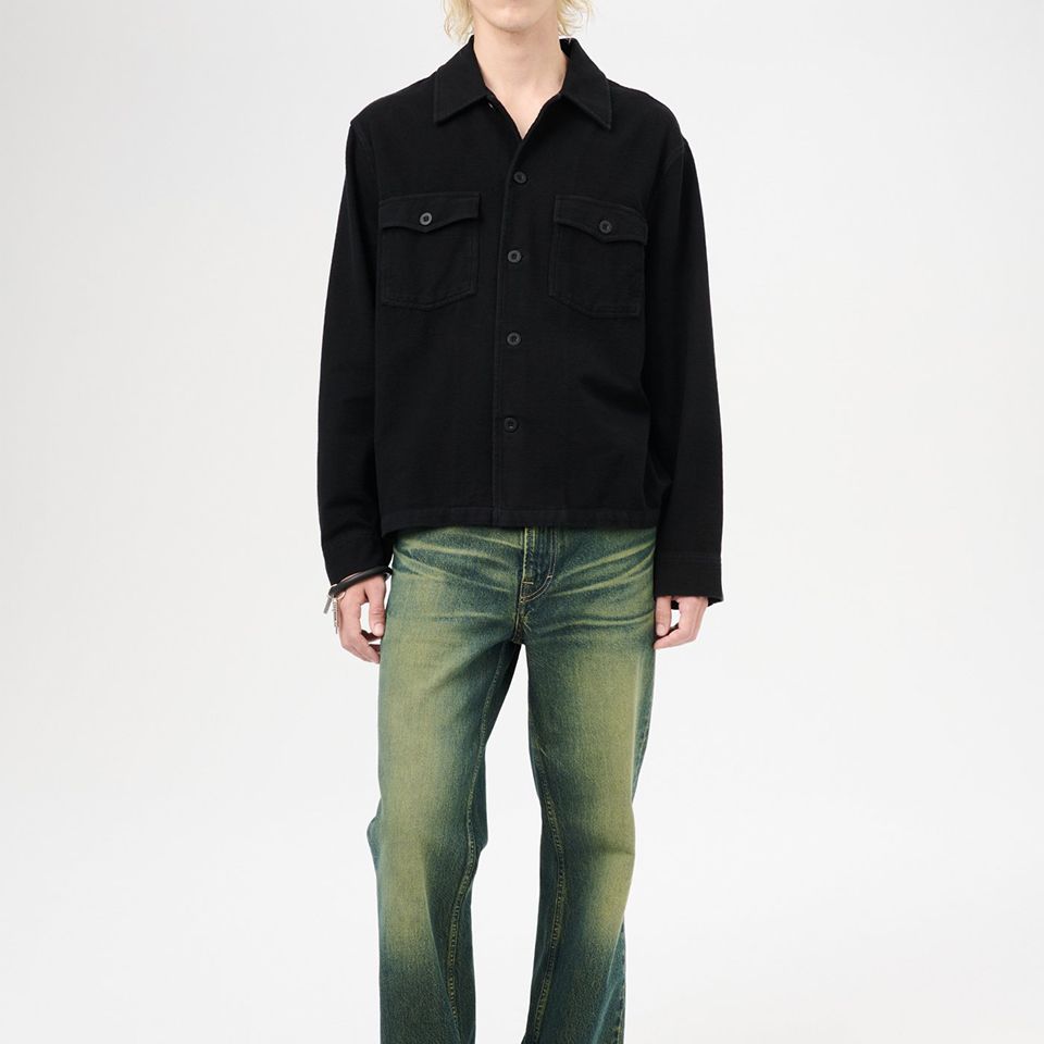 OUR LEGACY - EVENING COACH JACKET Black Brushed Cotton | River