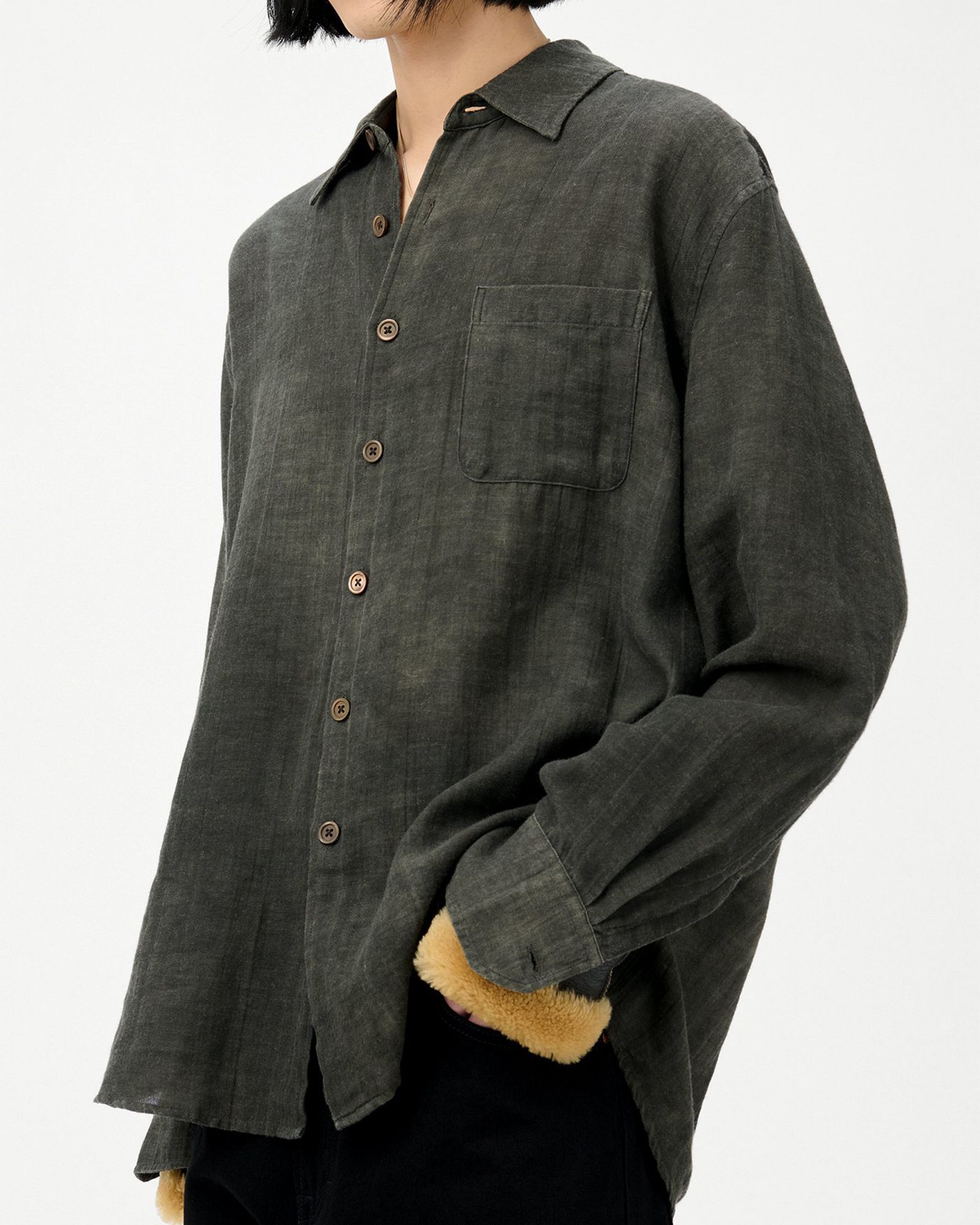 ABOVE SHIRT   Dark Cloud Sparse Cotton Wool