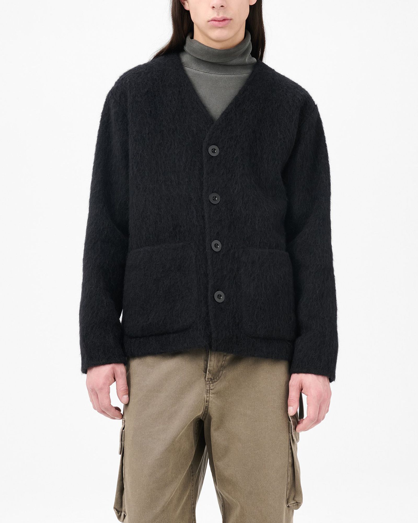CARDIGAN Black Mohair