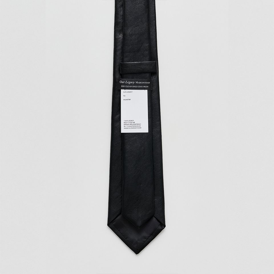 TIE  Black Real Fake Leather