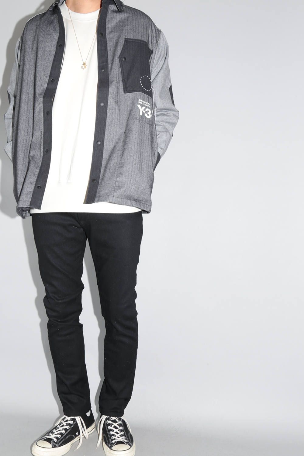 Y-3 Herringbone Overshirt -ヘリンボーン オーバーサイズシャツ- | River