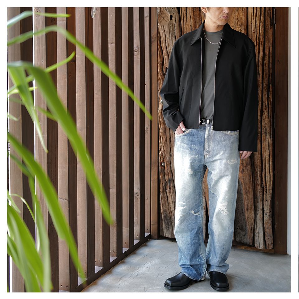 MINI JACKET  Black Worsted Wool
