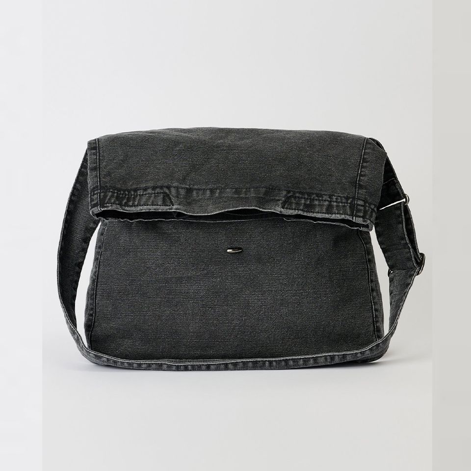 OUR LEGACY - SLING BAG Black Enzyme Canvas | River OUR LEGACY - SLING BAG Black Enzyme Canvas | River