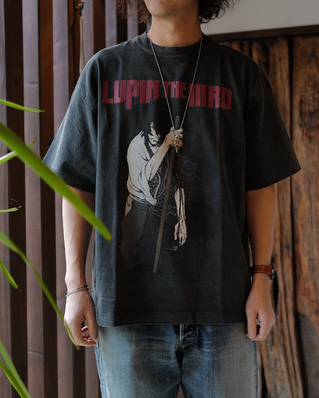 [LUPIN THE IIIRD]  S/S T-Shirt (GOEMON) Black