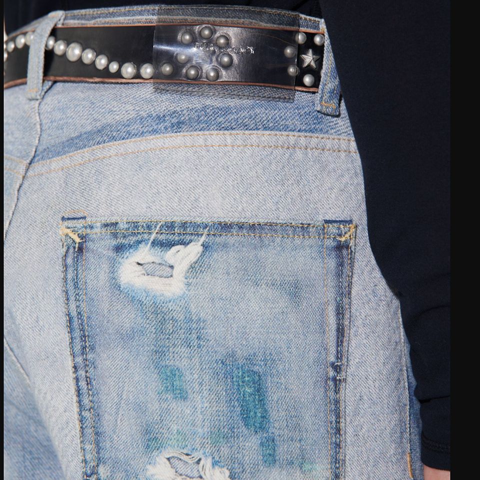 OUR LEGACY   THIRD CUT Digital Denim Print   River