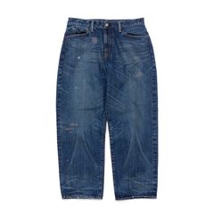 SEQUEL - SQ-24SS-PT-04 FRAGMENT x SEQUEL DAMAGE DENIM PANTS(14.5oz  