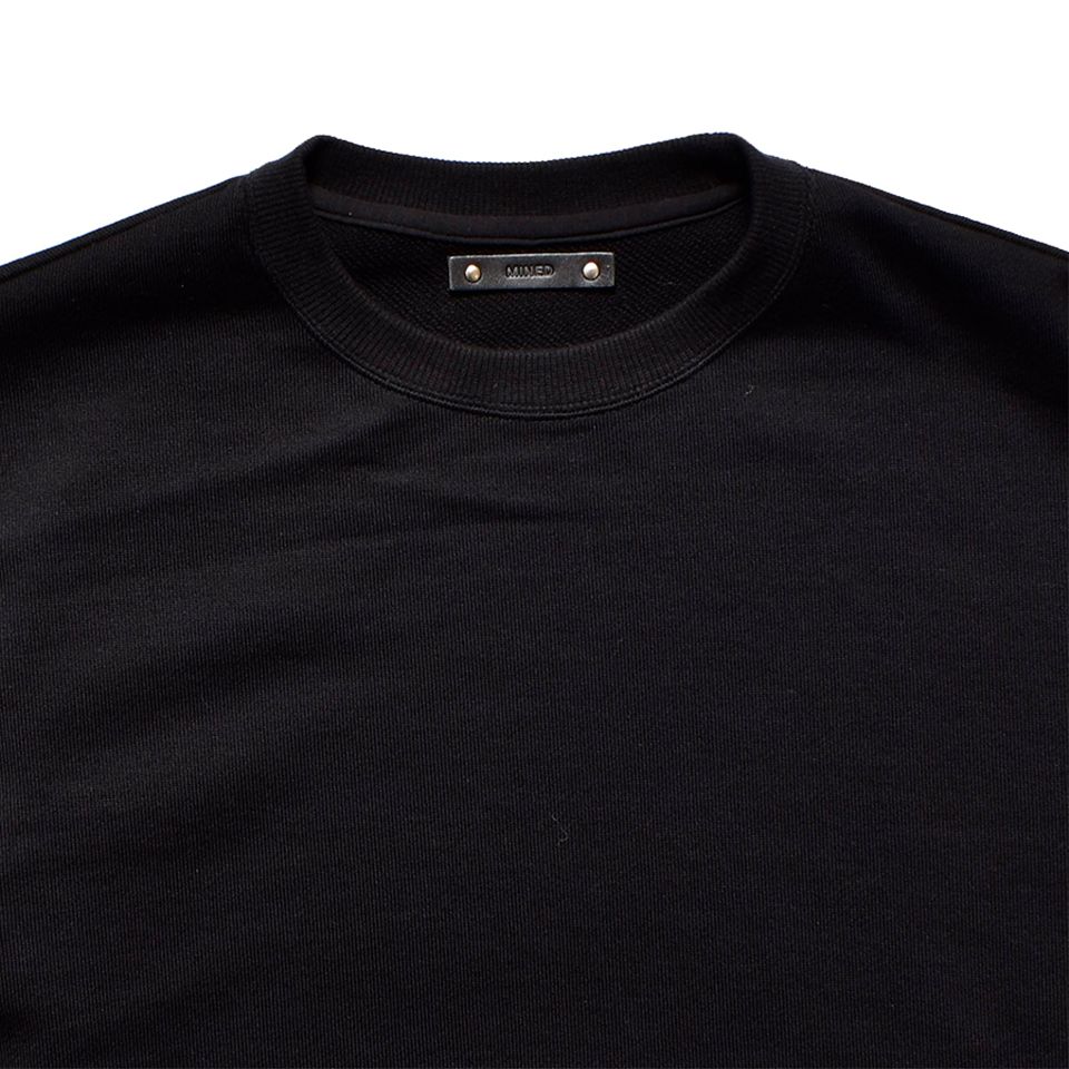 MINEDENIM - Basic Crewneck Sweat SH BLACK | River