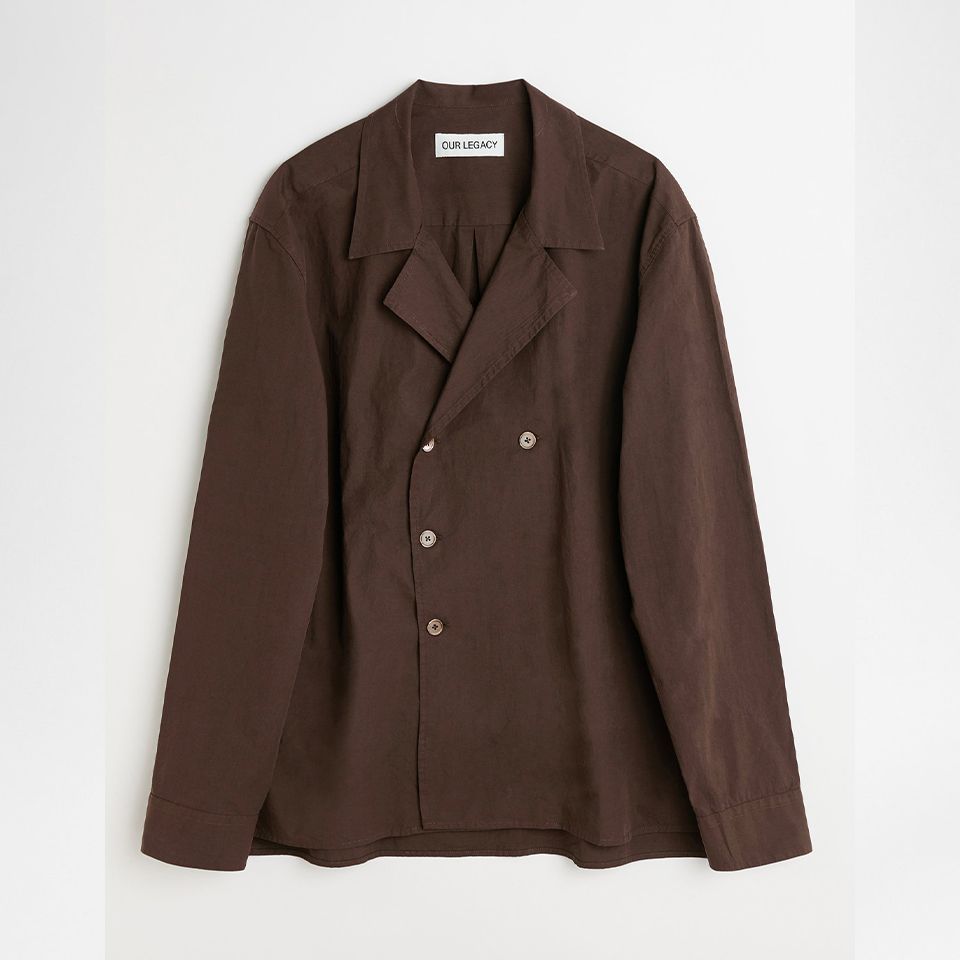 DUO SHIRT  Hefty Brown Coarse Poplin