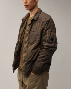 FLATT NYLON PADDED ZIPPED OVERSHIRT  <RE-COLOR BROWN R30>