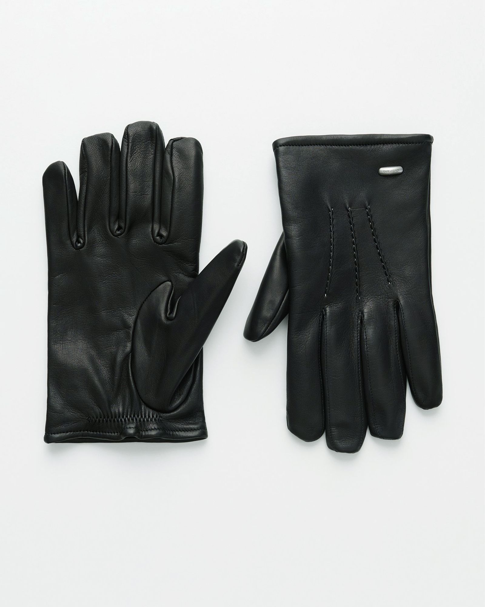 HIS GLOVES   Black Leather