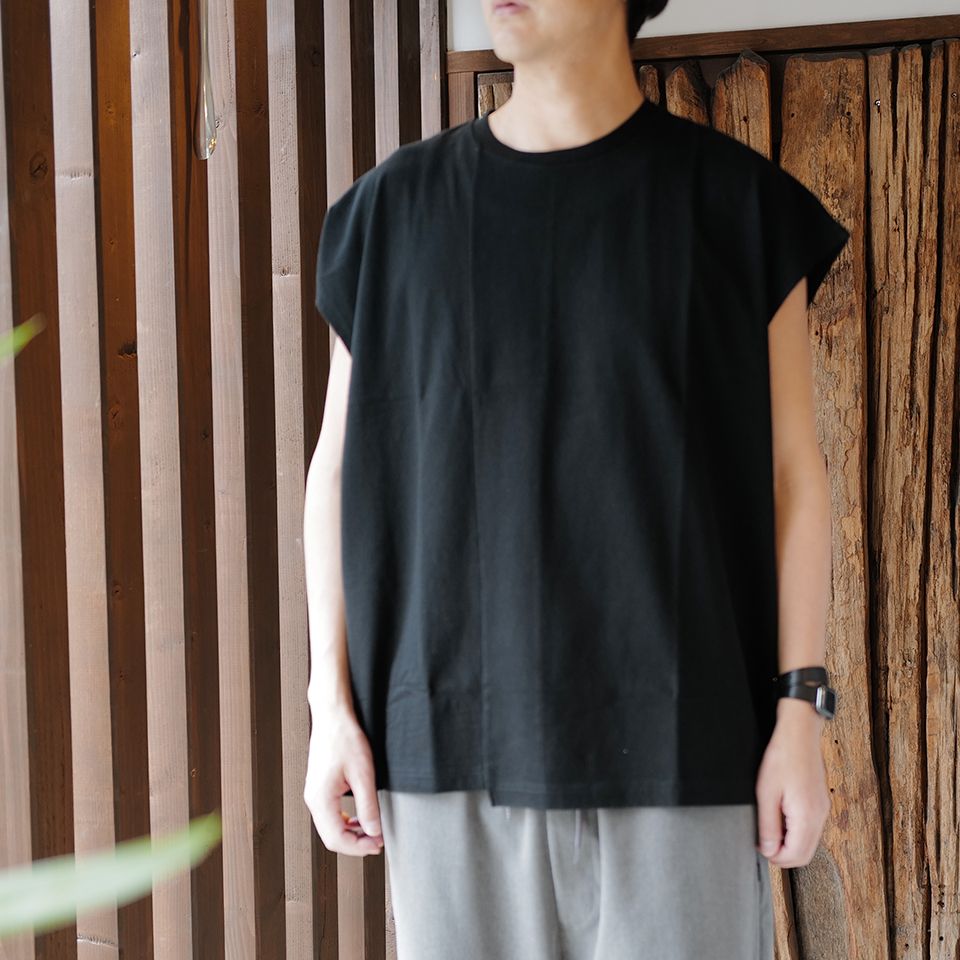 大注目】 【未使用品】MINEDENIM 23SS T-SH Nosleeve Big Tシャツ