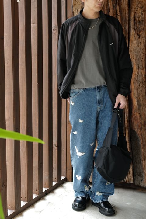 GOD SELECTION XXX  FULL ZIP TRACK JACKET / BLACK