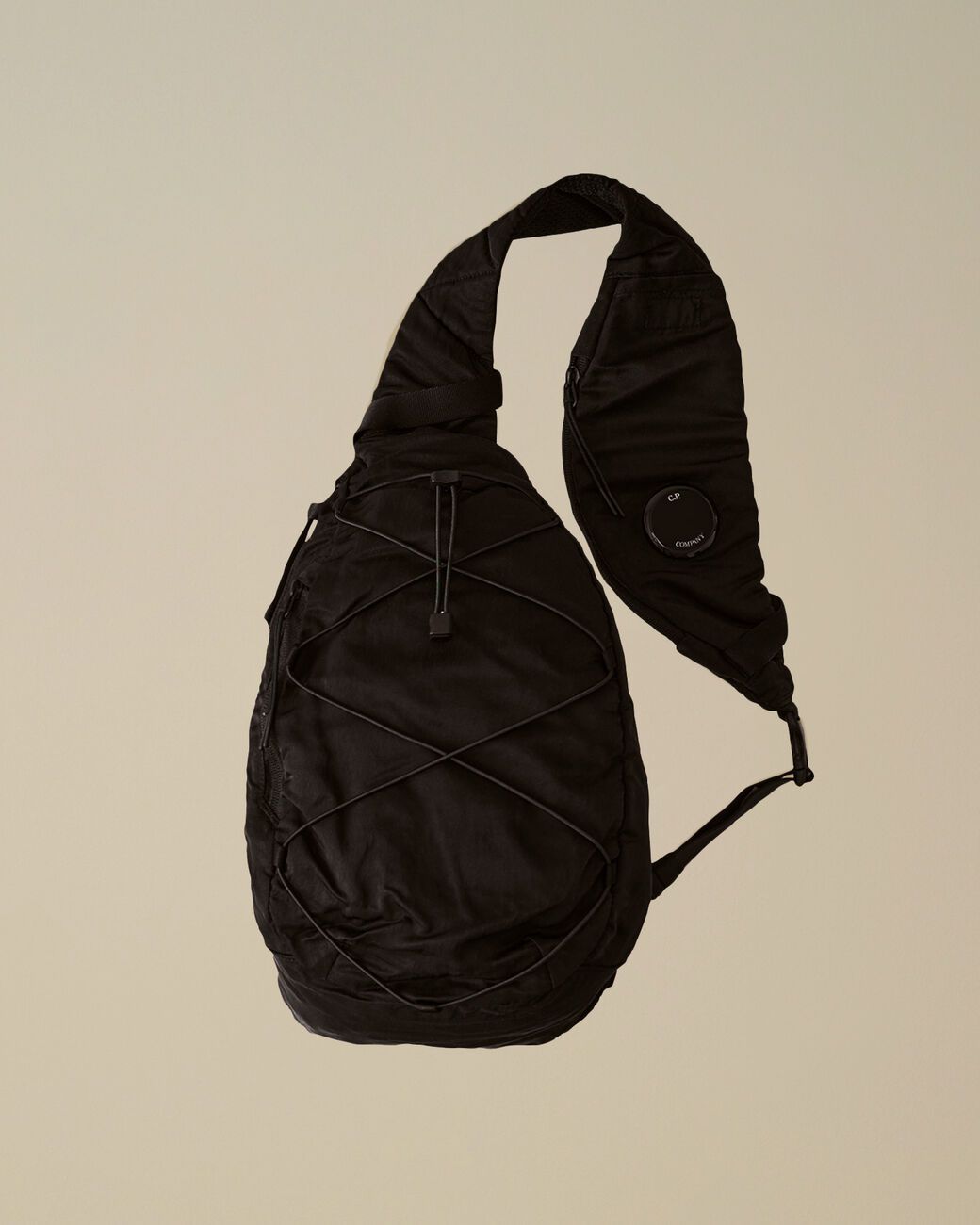 Nylon B Crossbody Backpack  Black
