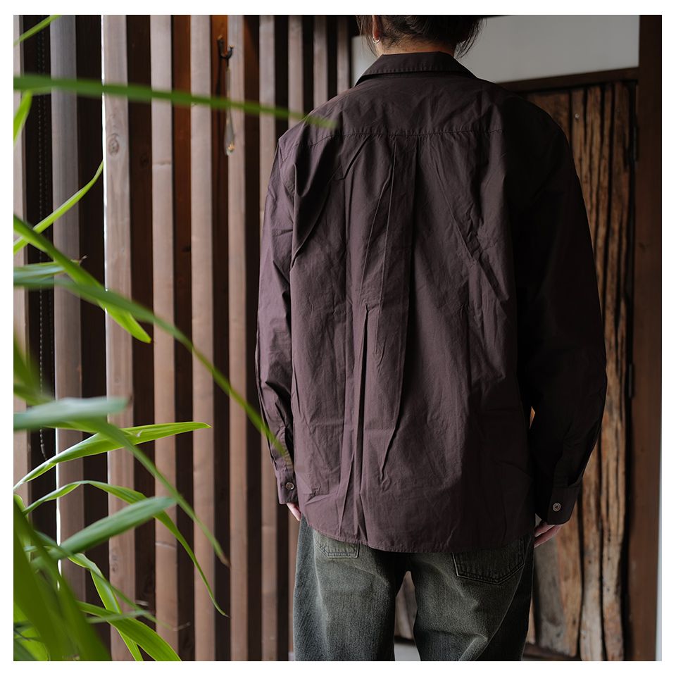 DUO SHIRT  Hefty Brown Coarse Poplin