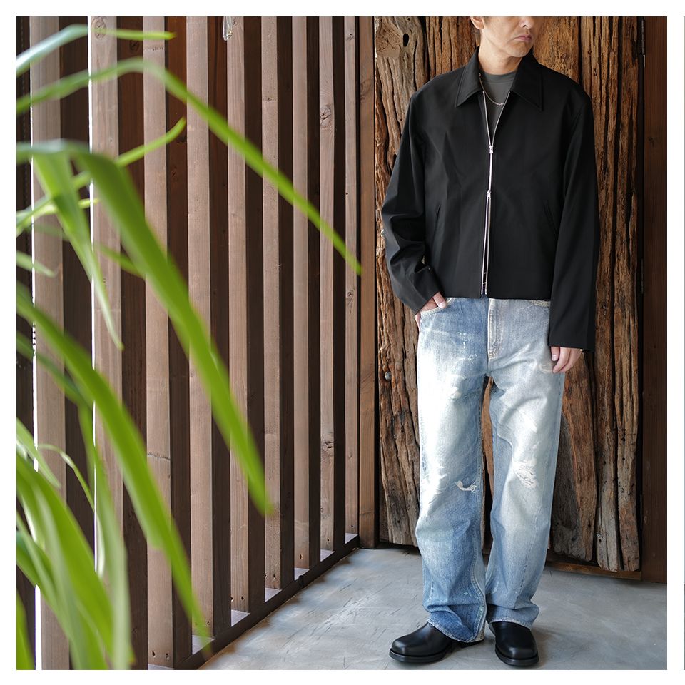 MINI JACKET  Black Worsted Wool