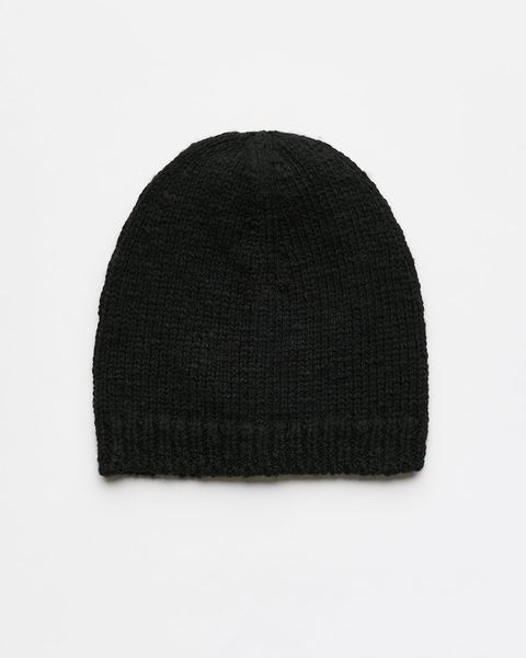 CLASSIC BEANIE  Slub Twisted Black Wool