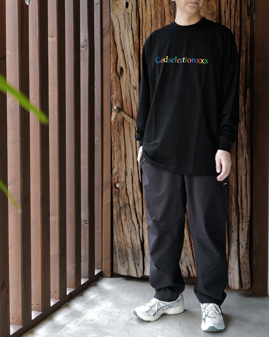 GX-A26-LT-05   LONG SLEEVE T-SHIRT   BLACK