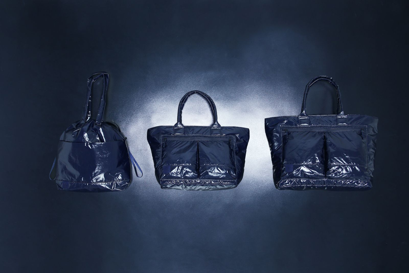 RAMIDUS MIRAGE NAVY TOTE BAG XL | gulatilaw.com