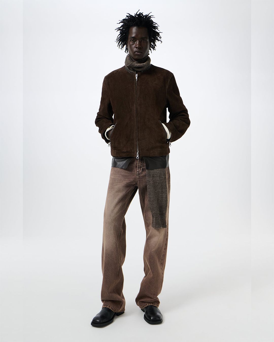 DRIFT JACKET  Wenge Brown Wet Suede