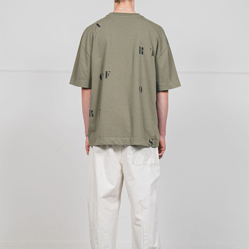 OVERSIZED T-SHIRT Dust Green [HAND STENCILLED LETTERS]