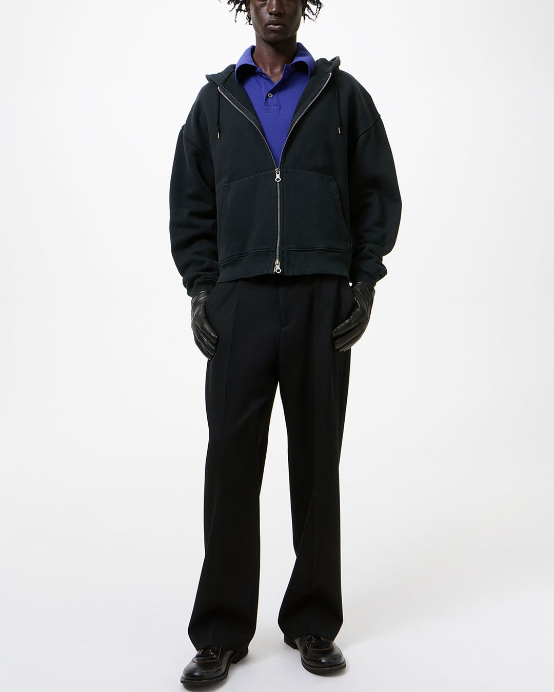 RASCAL HOOD  Washed Black Star Fleece