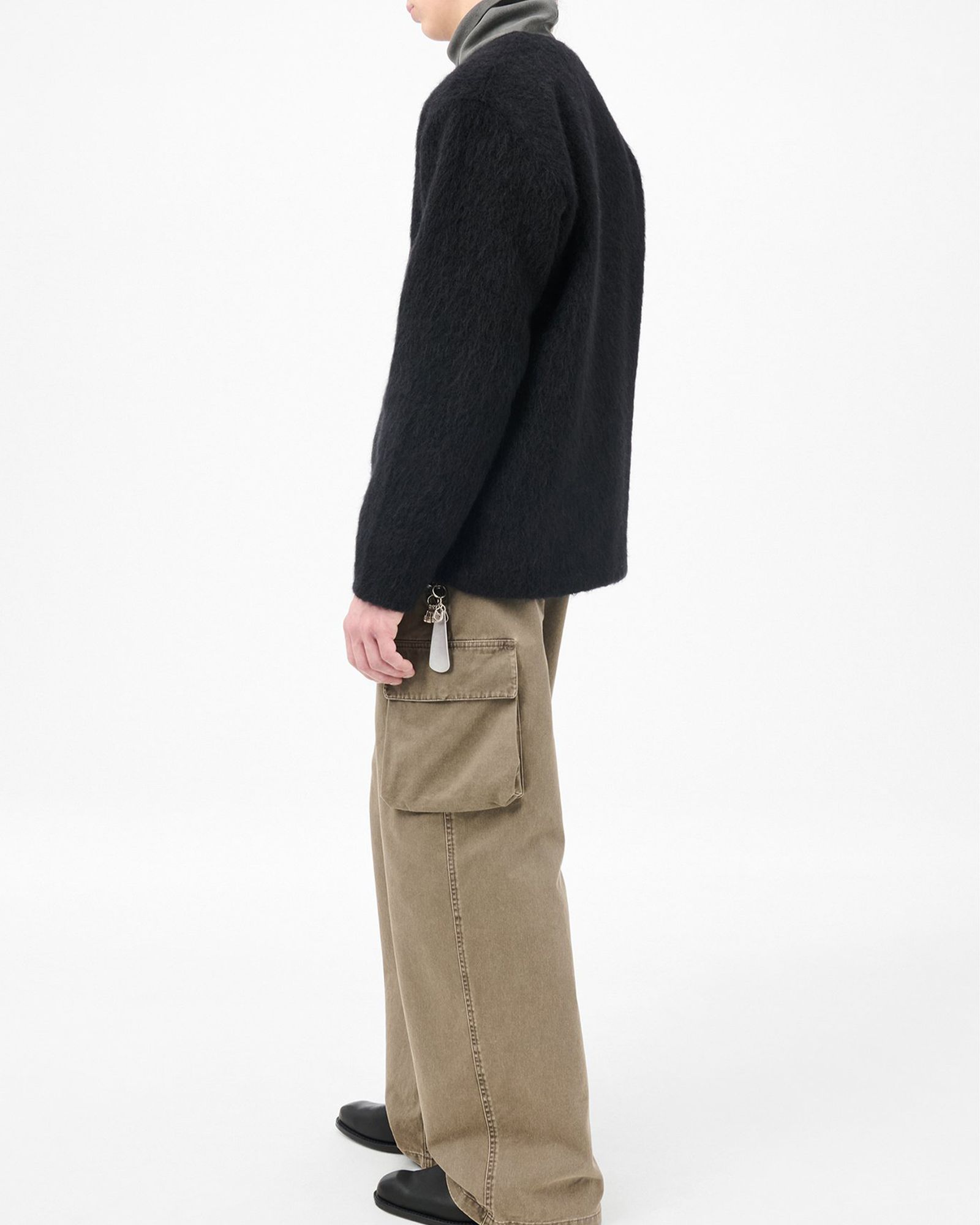 CARDIGAN Black Mohair