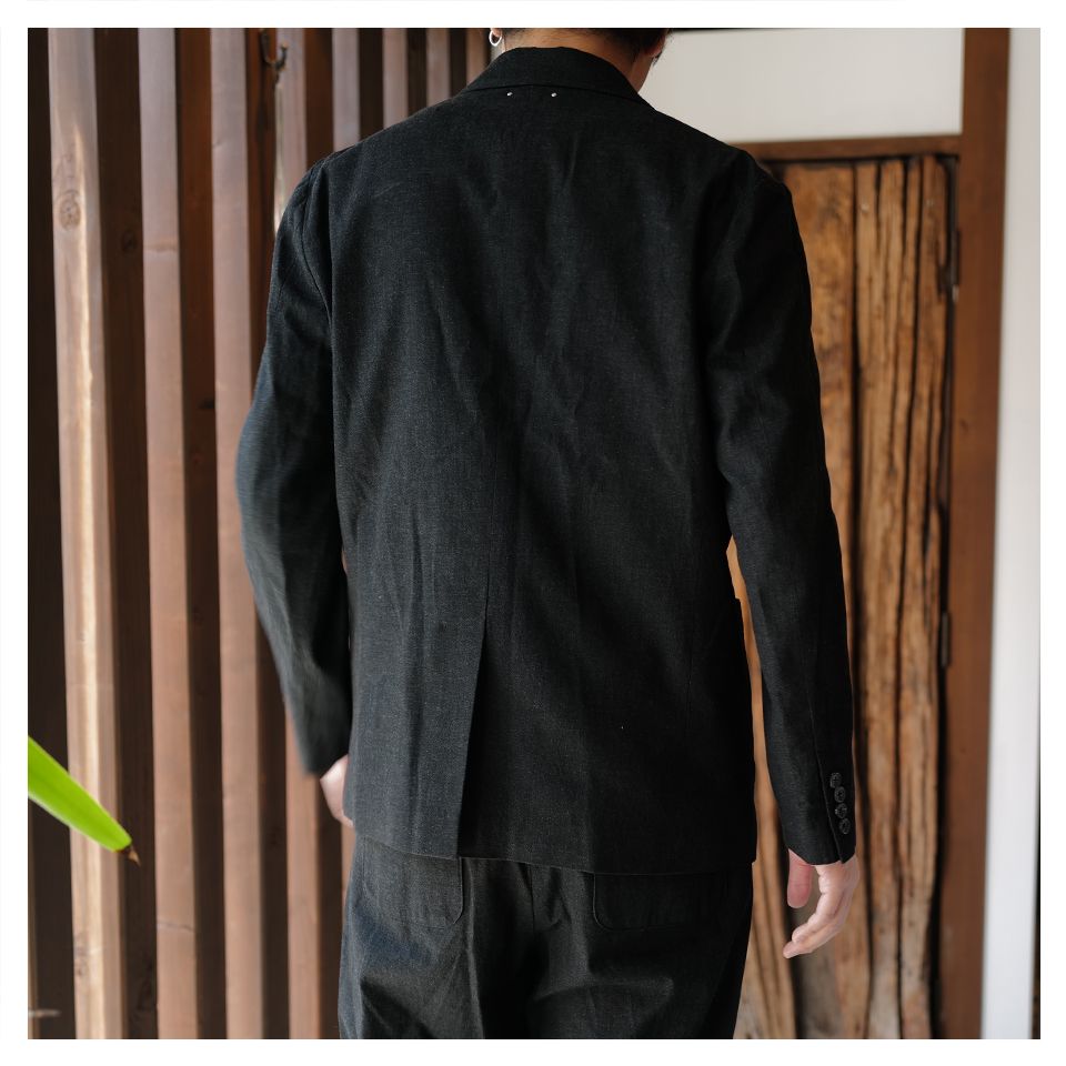 【Last1 Size2】Washed Denim Unconstructed Tailored JKT