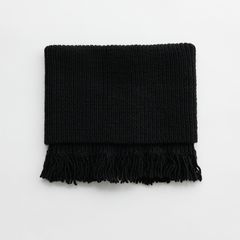 FUNNEL SNOOD   Black Fisherman Wool