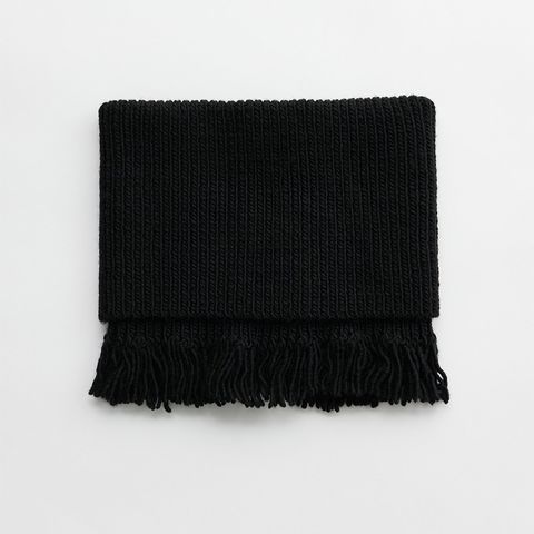 FUNNEL SNOOD   Black Fisherman Wool