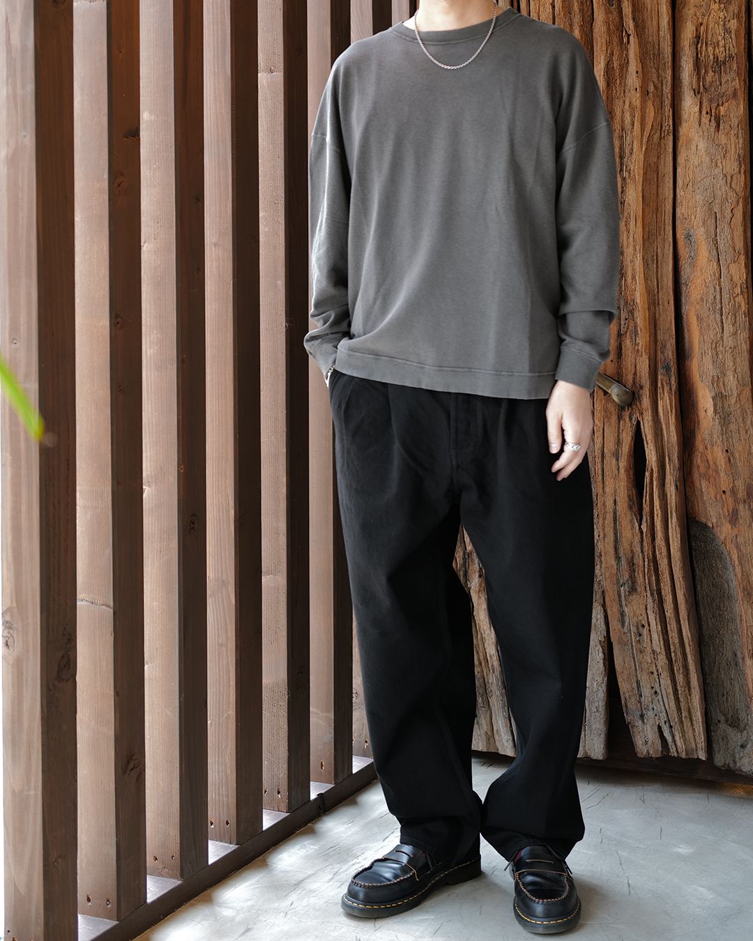 極美品　MINE DENIM N.tapered ブラック　デニム　パンツ　12 MINEDENIM - Denim Wide Work Tapered TRS | River