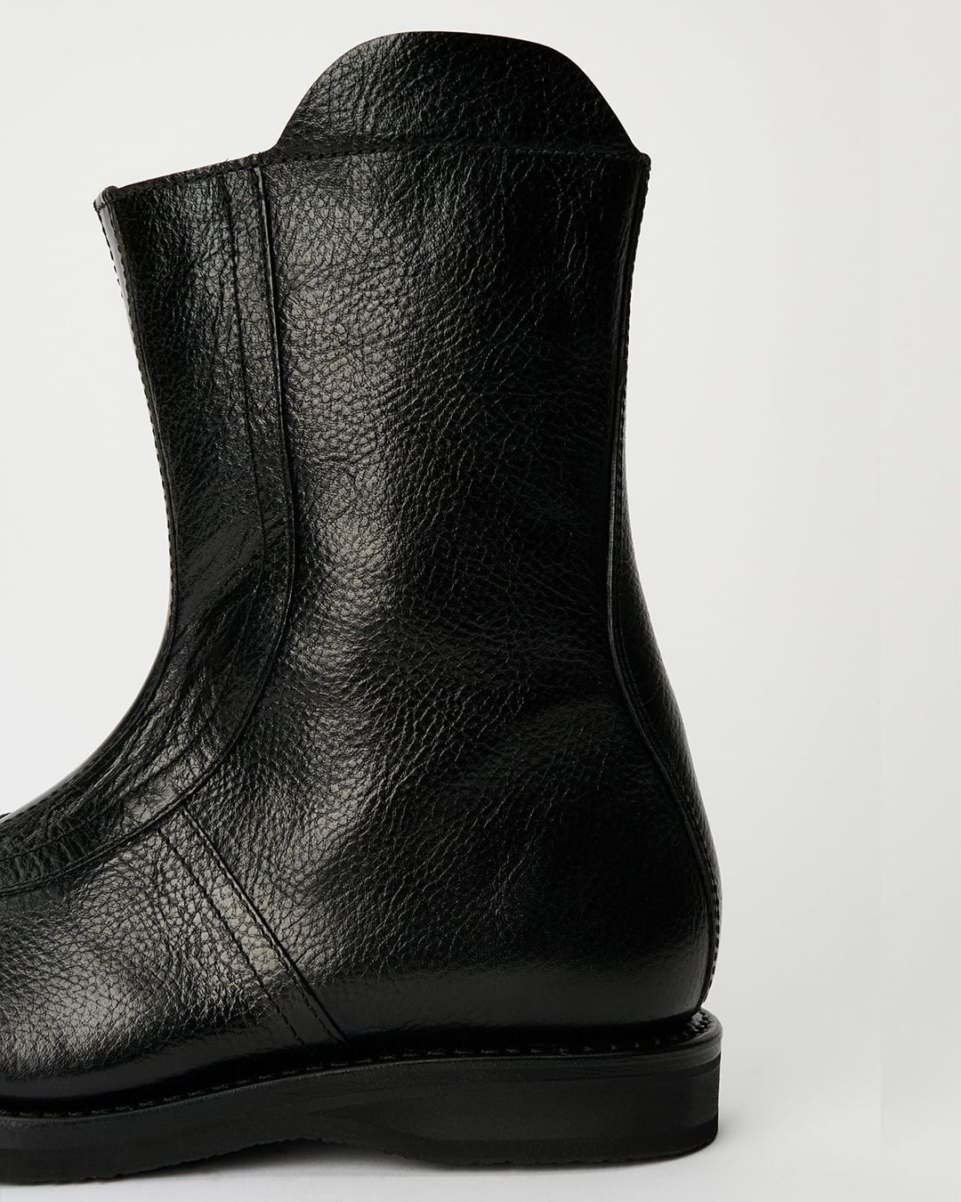MOTO BOOT   Deep Black Leather