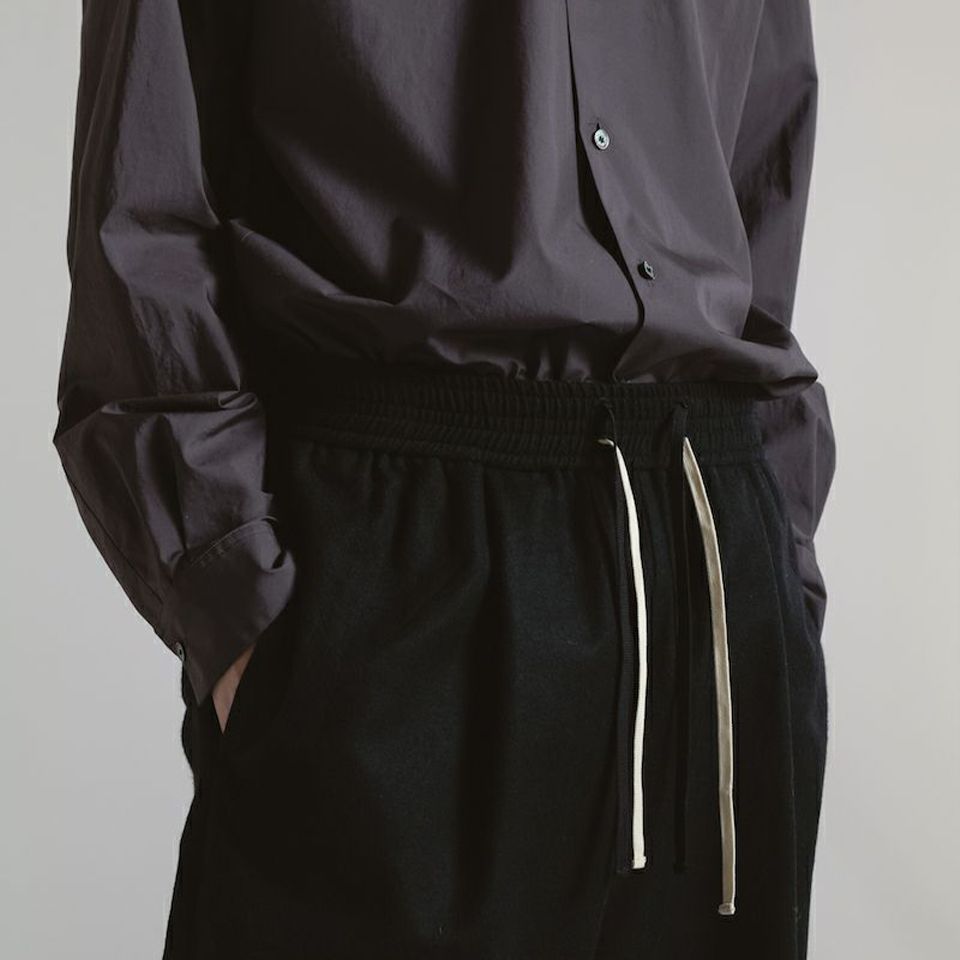 SUPER140Sダブルストリングスパンツ[BLACK]