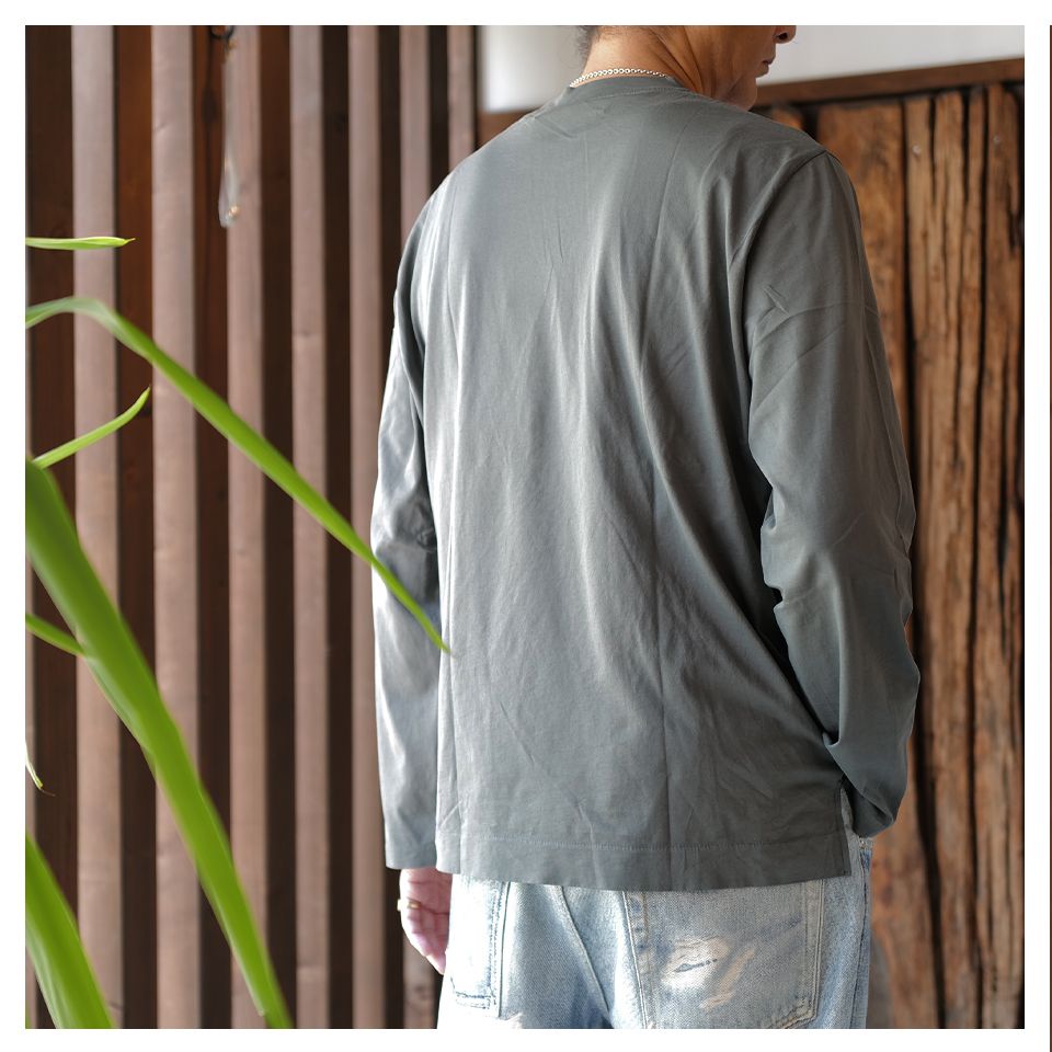 BOX LONGSLEEVE   Grey Sage Clean Jersey