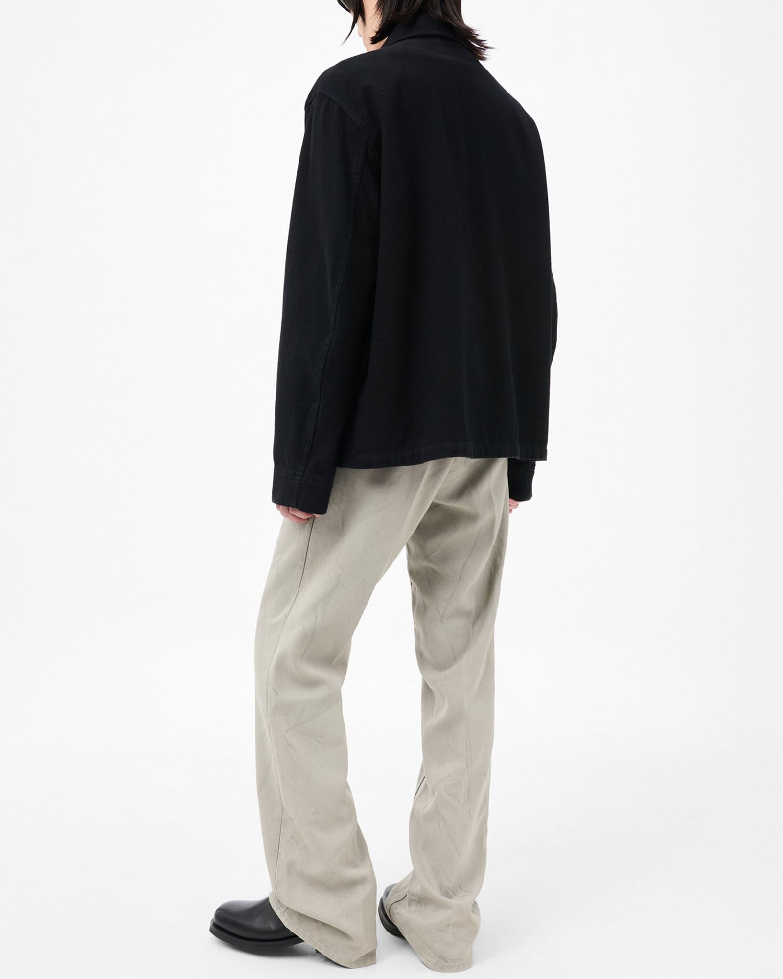 EVENING COACH JACKET  Black Brushed Cotton