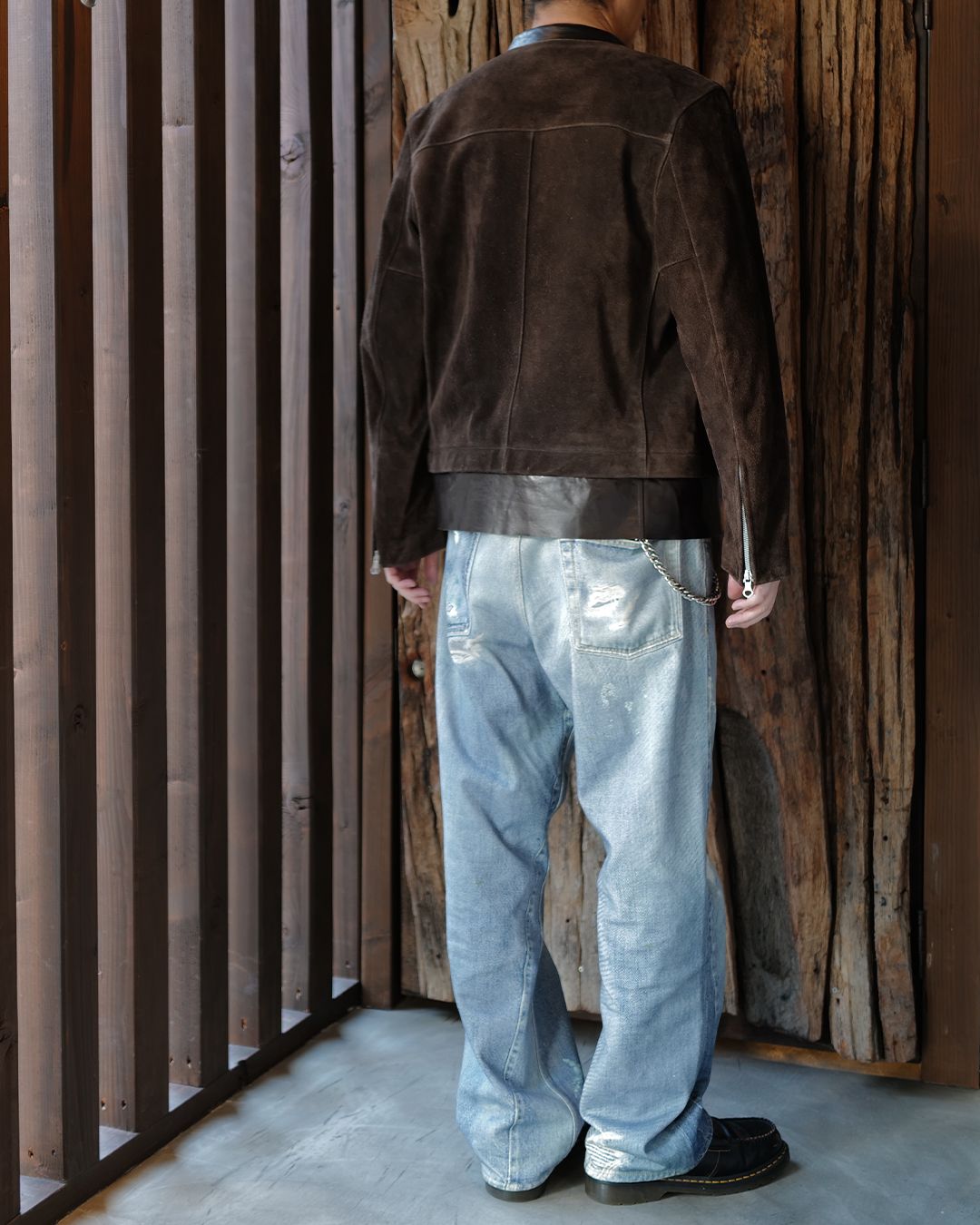 DRIFT JACKET  Wenge Brown Wet Suede