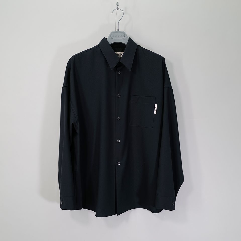 MARNI - 【ラスト1点Size46】TROPICAL WOOL SHIRT BlueBlack