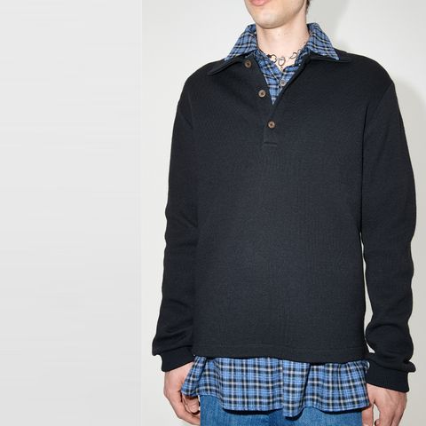 ILE PIQUET  Black Pseudo Knit