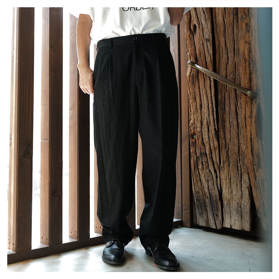 【Last1 Size3】Washed Denim Easy TRS