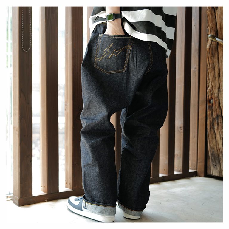 SEQUEL - SQ-23AW-PT-02 FRAGMENT x SEQUEL RIGID DENIM PANTS INDIGO 