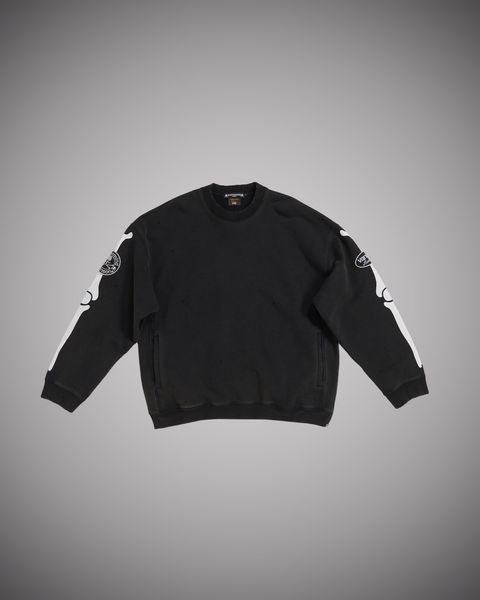 【MASTERMIND WORLD】 xVANSON CREWNECK SWEATSHRT DAMAGED  BOXY FIT