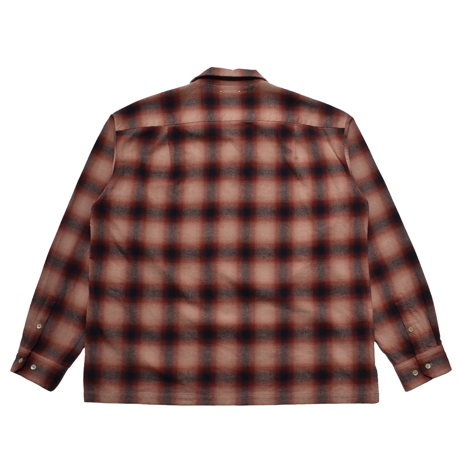 C.Flannel Ombre Open Collar SH  RPT