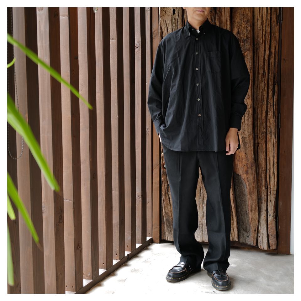 BORROWED CHINO   Coal Black Link Stripe Weave