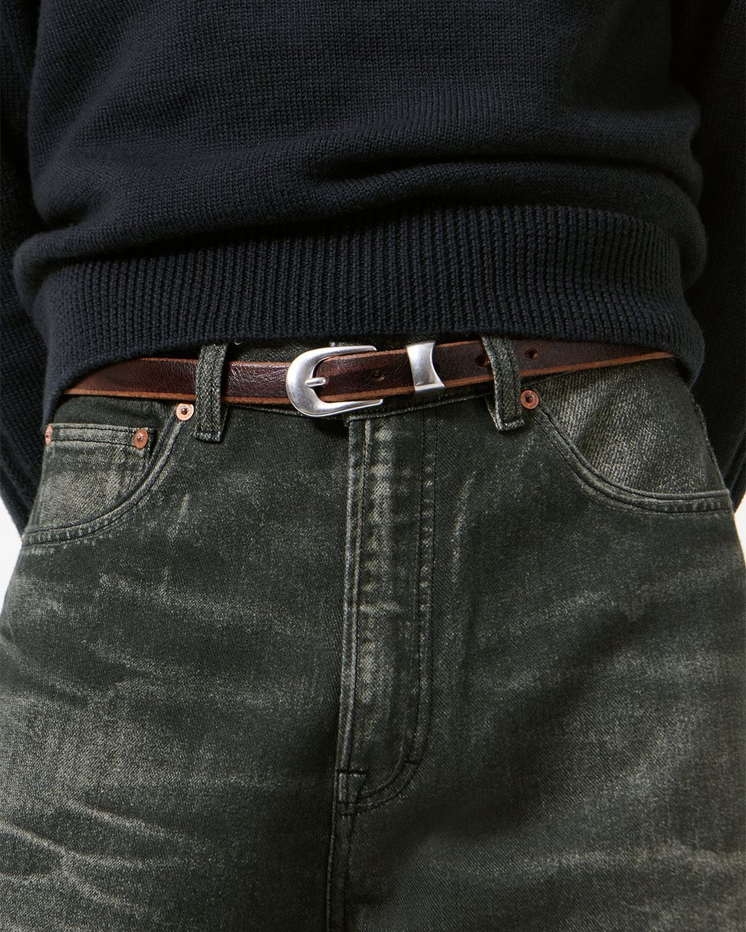 2 CM BELT Brown Lethe