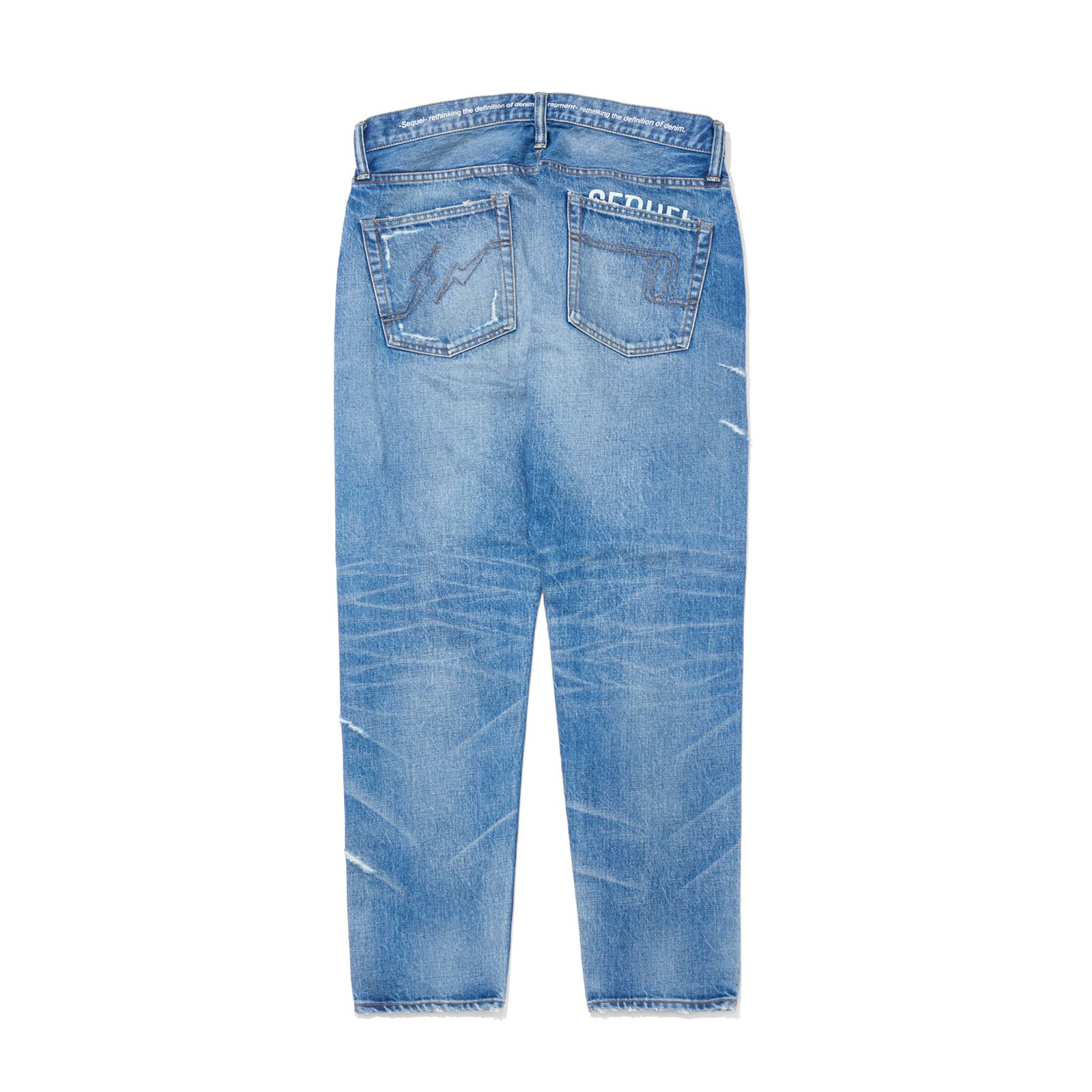 SEQUEL - SQ-25SS-PT-07 x FRAGMENT DAMAGE DENIM PANTS INDIGO