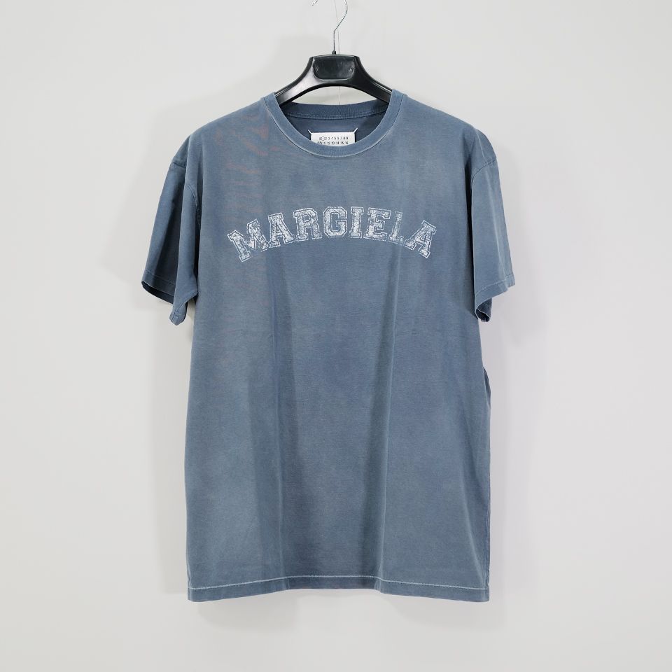 【新品未使用】 Maison Margiela メゾンマルジェラ Tシャツ カットソー Logo cotton jersey T-shirt ロゴ コットン ジャージー Tシャツ 半袖 S51GC0523S20079 【Sサイズ/BLUE】