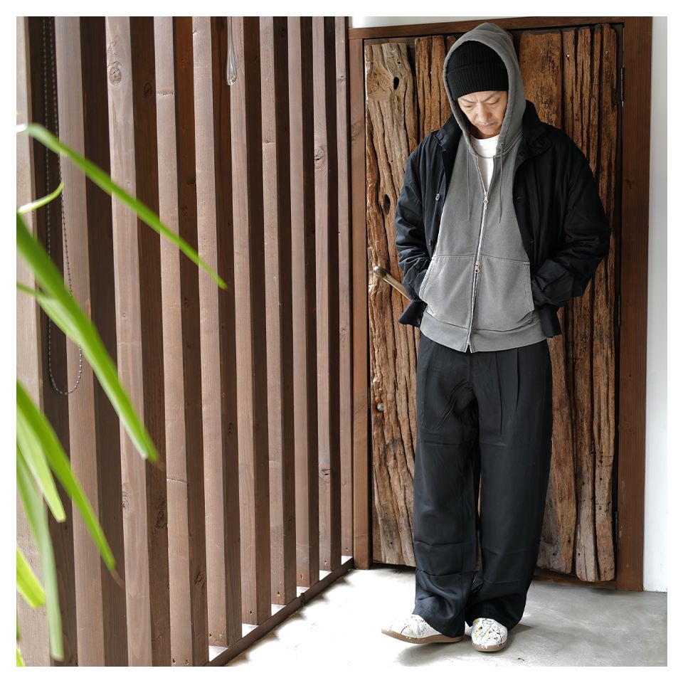 OUR LEGACY - MOCK BOMBER Draping Black Lyocell | River