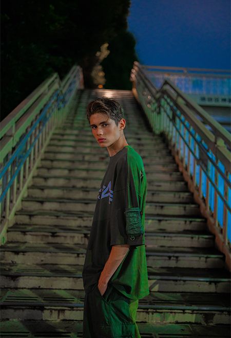【MASTERMINDWORLD】 x ALPHA  CIGER POCKET SS T BIG  OLIVE